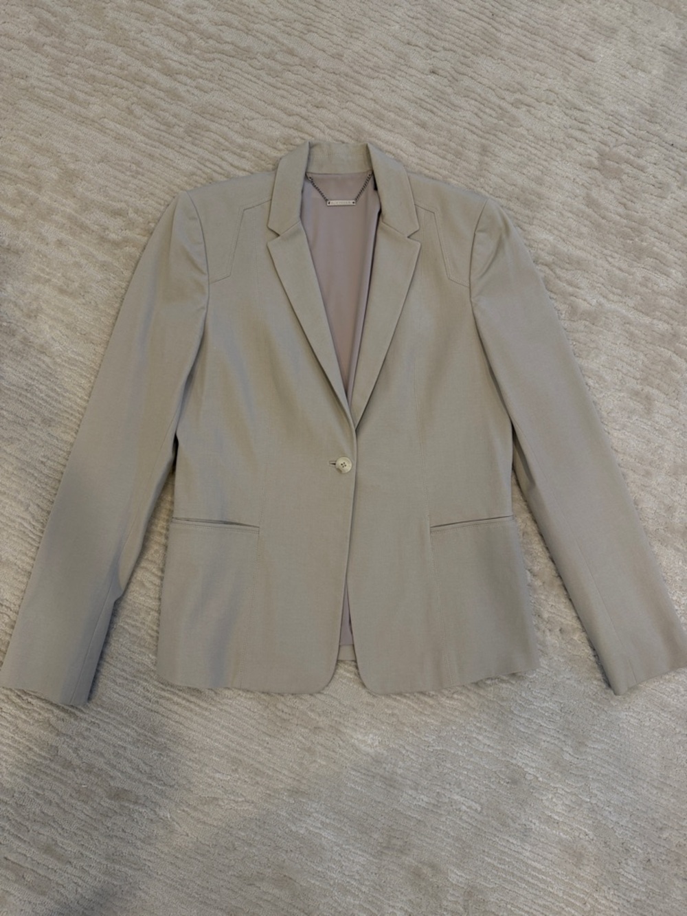 Elie Tahari Tan / Beige Single-Button Women's Blazer